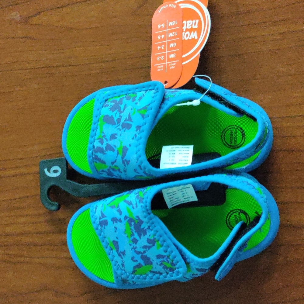 Wonder Nation Blue Shark Sandals